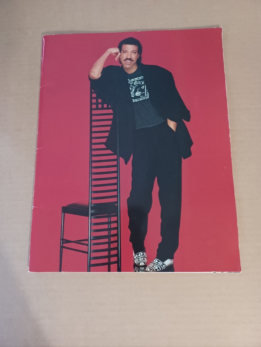 Vintage 1986 Lionel Ritchie Outrageous Tour Concert Program Book.